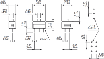 25139NAH APEM Slide Switches and Coding Switches Image 2