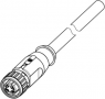Sensor actuator cable, M12-cable socket, straight to open end, 4 pole, 0.5 m, PUR, green, 21349300477005