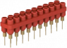 4.5 mm socket header, solder connection, red, 63.9364-22