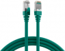 Patch cable, RJ45 plug, straight to RJ45 plug, straight, Cat 5e, SF/UTP, PUR, 0.5 m, green