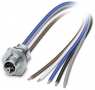 Sensor actuator cable, M12-flange plug, straight to open end, 5 pole, 0.2 m, 12 A, 1425627
