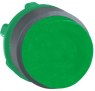 Pushbutton, unlit, groping, waistband round, green, front ring black, mounting Ø 22 mm, ZB5AL3