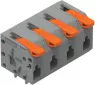 PCB terminal, 4 pole, pitch 7.5 mm, AWG 26-14, 17.5 A, push-in cage clamp, gray, 2601-1304