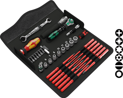 Maintenance screwdriver kit, 35 pieces, Wera, 05135926001