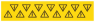 Warning sign, symbol: lightning, (L x W) 25 x 25 mm, 1700530001