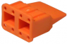 Socket, 8 pole, straight, 2 rows, orange, WM-8S