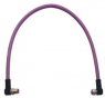 Sensor actuator cable, M12-cable plug, angled to M12-cable socket, angled, 4 pole, 7.5 m, TPE, purple, 21349091487075