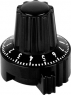 Locking knob, 6 mm, Plastic, black