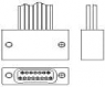 D-Sub connector, 25 pole, wire connection, 2-1589476-1