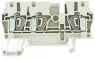 Through terminal block, spring balancer connection, 0.5-4.0 mm², 3 pole, 24 A, 8 kV, dark beige, 1608540000