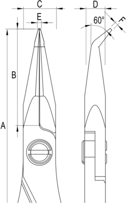 ES6023B.CR.BG ideal-tek Flat Nose Pliers, Snipe Nose Pliers, Round Nose Pliers, Needle Nose Pliers Image 3