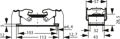 09300160301 Harting Housings for HDC Connectors Image 2