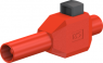 4 mm plug, clamp connection, 2.5 mm², CAT II, red, 22.3007-22