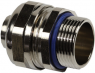 Straight hose fitting, PG11, brass, nickel-plated, IP67, metal, (L) 31 mm