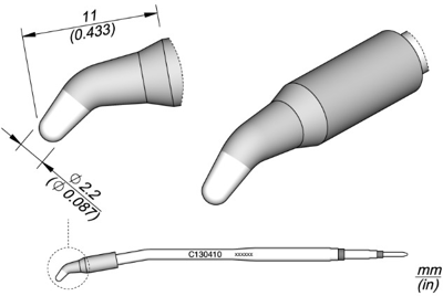 C130410 JBC Soldering tips, desoldering tips and hot air nozzles