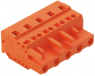 Socket header, 5 pole, pitch 7.62 mm, angled, orange, 231-705/026-000