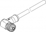 Sensor actuator cable, M12-cable socket, angled to open end, 4 pole, 0.5 m, PVC, green, 21349500405005