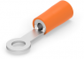 Insulated ring cable lug, 0.8-1.65 mm², AWG 18 to 16, 4 mm, M3.5, orange