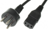 Device connection line, Israel, plug type H, straight on C13 jack, straight, H05VV-F3G1.0mm², black, 2.5 m