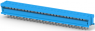 Pin header, 50 pole, pitch 2.54 mm, straight, blue, 1658525-3
