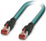 Network cable, RJ45 plug, straight to RJ45 plug, straight, Cat 5, SF/UTP, PUR, 0.3 m, blue