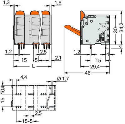 2616-3356 WAGO PCB Terminal Blocks Image 2