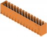 Pin header, 14 pole, pitch 3.5 mm, straight, orange, 1604590000