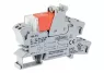 Relay module, Uin 24VAC, 2 changeover contacts, 8A, Red status, Module width 15 mm, 2,50 mm², gray