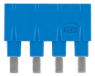 Plug-in jumper, 1x4 blue 16 A for terminal block, 09330009843