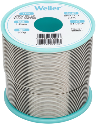 WSW SC L0 1,2MM 500G Weller Solder Wires Image 1