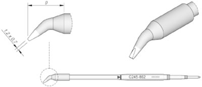 C245862 JBC Soldering tips, desoldering tips and hot air nozzles