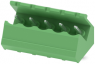 Pin header, 5 pole, pitch 5 mm, angled, green, 1769269