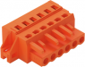 Socket header, 6 pole, pitch 5.08 mm, angled, orange, 231-306/031-000