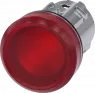 Indicator light, illuminable, waistband round, red, mounting Ø 22.3 mm, 3SU1051-6AA20-0AA0
