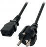 Power cord, Europe, plug type E + F, straight on C13 jack, straight, black, 1.8 m