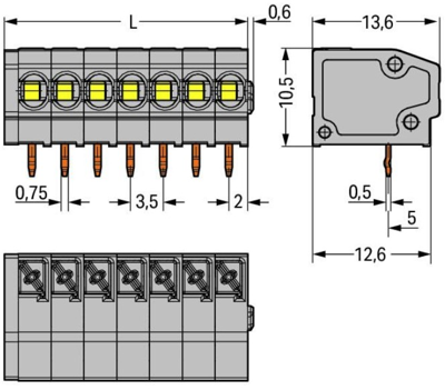 805-360 WAGO PCB Terminal Blocks Image 2