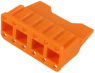 Socket, 12 pole, straight, 2 rows, orange, WM-12S