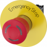 Emergency stop, rotary release, mounting Ø  22.3 mm, illuminated, LED: 1, red, 500 V, 2 Form B (N/C), 3SU1158-1HB20-1PT0