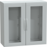 Control cabinet, (H x W x D) 1000 x 1000 x 420 mm, IP65, polyester, light gray, NSYPLA10104TG