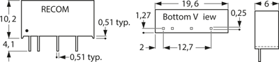 RE-0505S RECOM DC/DC Converters Image 2