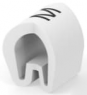 PVC cable maker, imprint "M", (L) 4.5 mm, max. bundle Ø 5.7 mm, white, EC5677-000