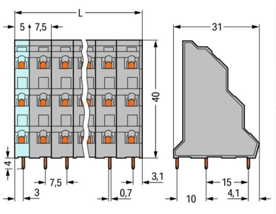 737-505 WAGO PCB Terminal Blocks Image 2