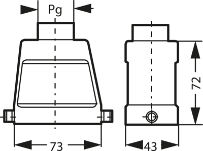 09300100542 Harting Housings for HDC Connectors Image 2