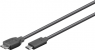USB 3.0 Adapter cable, micro USB plug type B to USB plug type C, 0.6 m, black