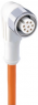 Sensor actuator cable, M12-cable socket, angled to open end, 8 pole, 10 m, TPE, orange, 2 A, 934734021