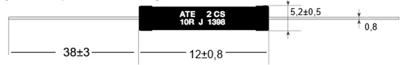 ATE 2CS 10R 5% ATE ELECTRONICS Wirewound Resistors Image 2