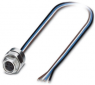 Sensor actuator cable, M8-flange socket, straight to open end, 4 pole, 0.5 m, 4 A, 1453452