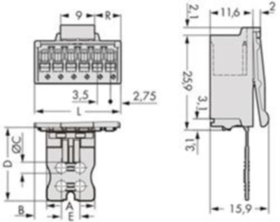 2091-1510/002-000 WAGO Connecting Blocks Image 2