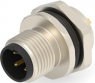 Circular connector, 4 pole, solder cup, screw locking, straight, T4132412041-000