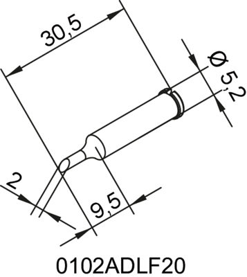 0102ADLF20/SB Ersa Soldering tips, desoldering tips and hot air nozzles Image 2